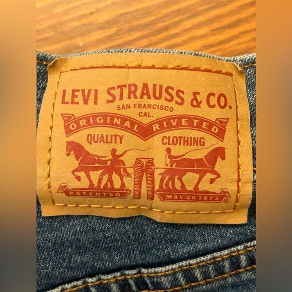 Levis Levi’s Wedgie Skinny Pacific Waves High Rise Button Fly Jeans Size 24 - Picture 6 of 9